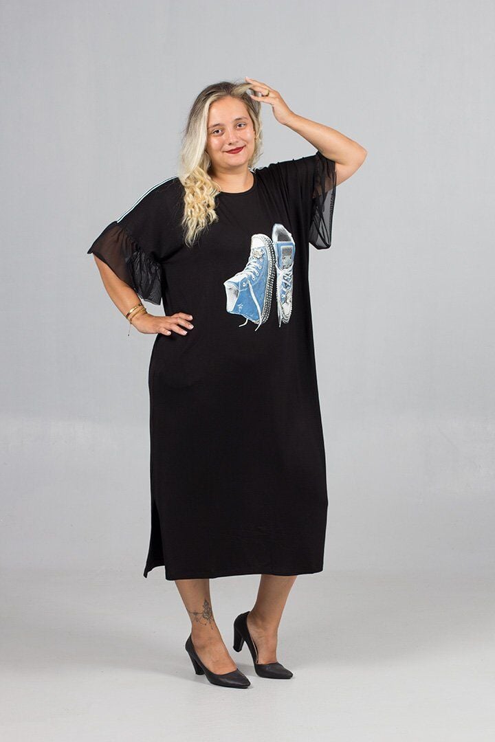 Kadın Spor Salaş Elbise | 44-58 Beden Arası, Rahat ve Şık Tasarım