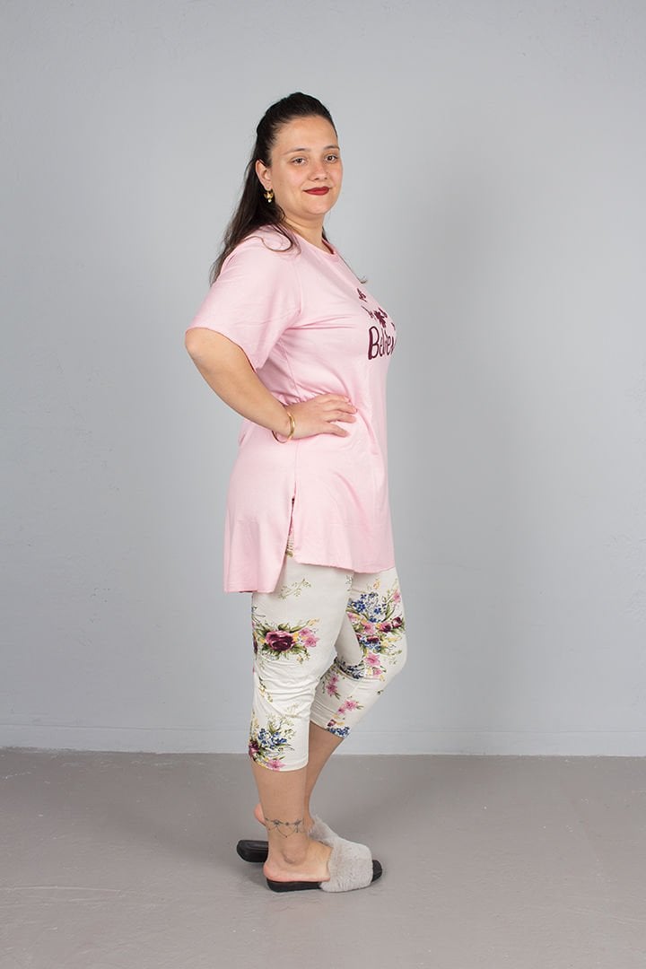 Büyük Beden Kapri Pijama Takım