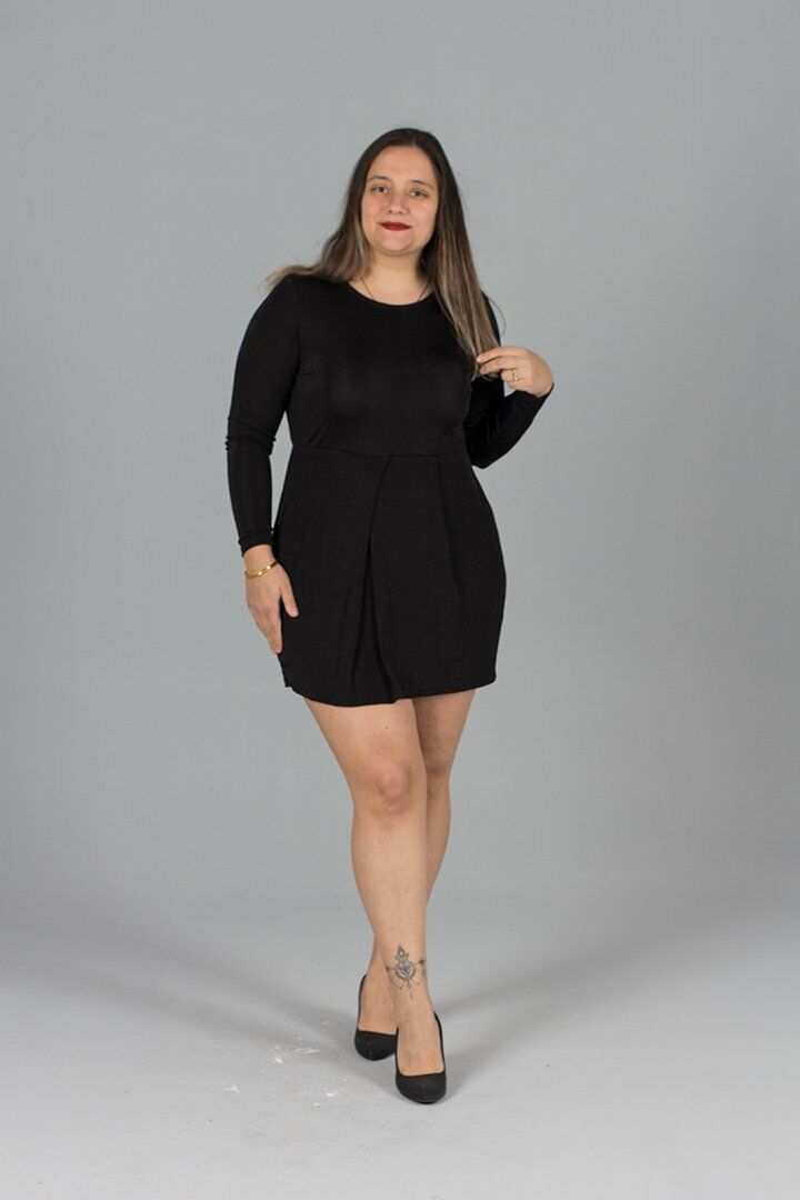 Büyük Beden Candy kumaş Mini Elbise