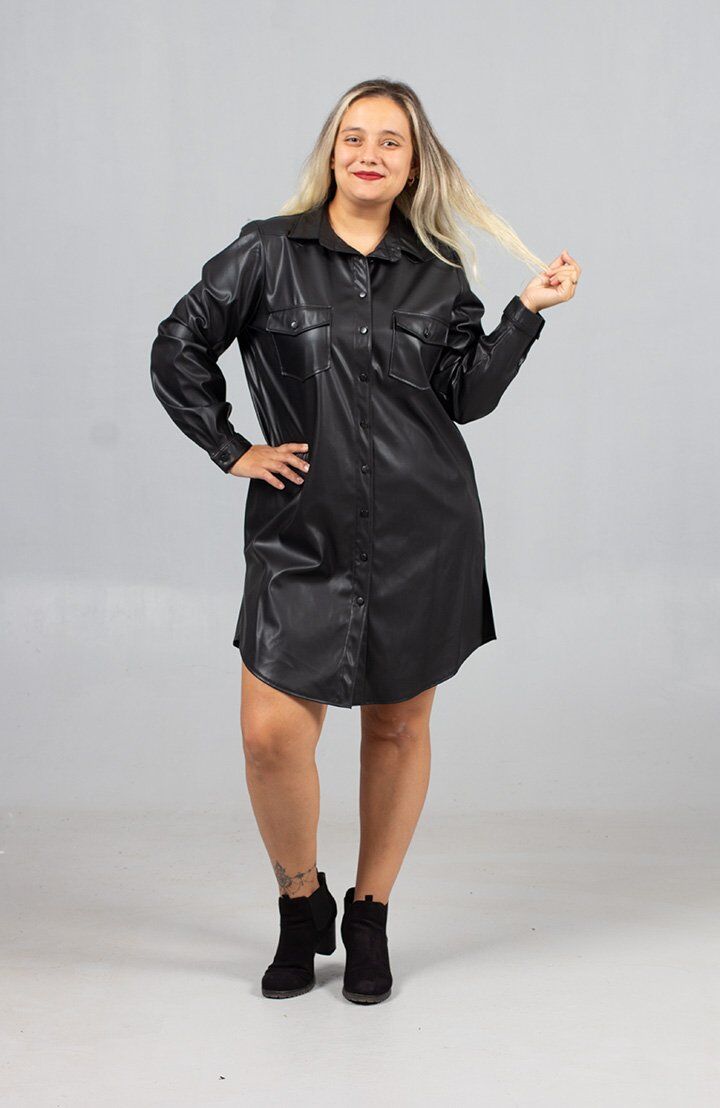 İçi Yünlü Deri Tunik Gömlek – Şık ve Sıcak Tasarım