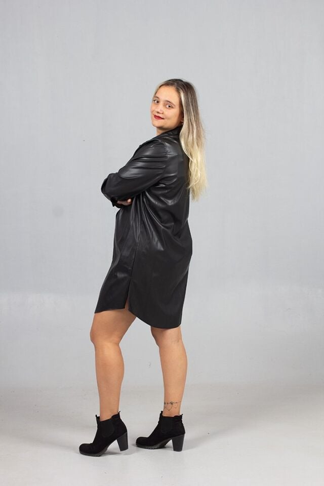 İçi Yünlü Deri Tunik Gömlek – Şık ve Sıcak Tasarım