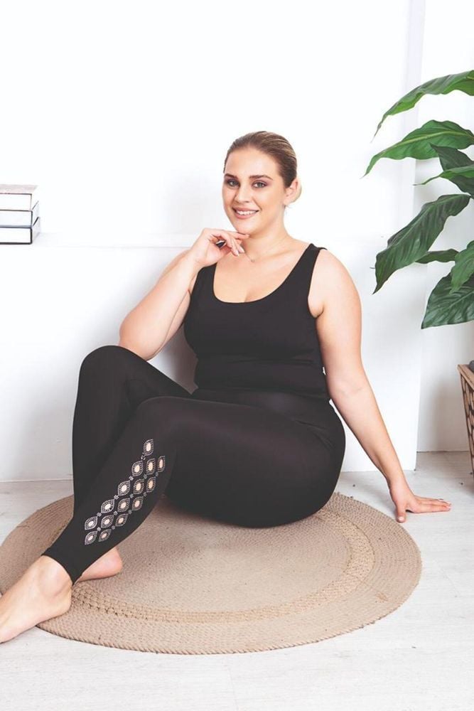 Büyük Beden Vucut Toparlayıcı Scuba Tayt Siyah Ta1123