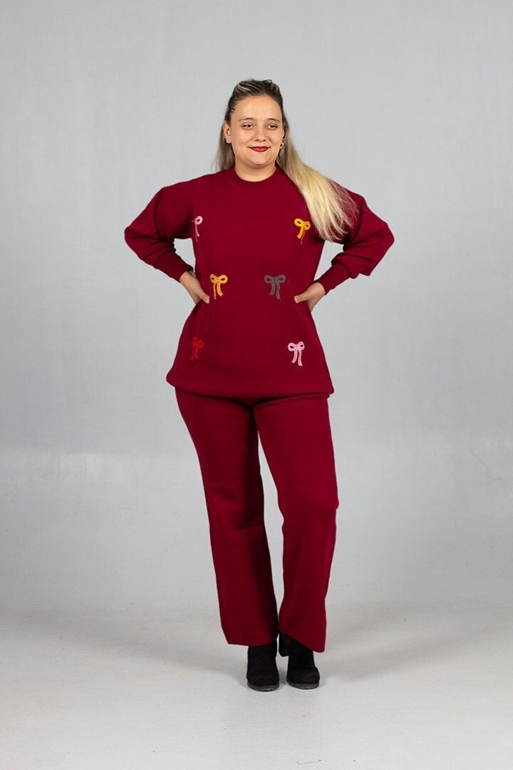 Konforlu Şıklık: 40-44 Beden Standart Kalıp Kazak Pantolon Takım