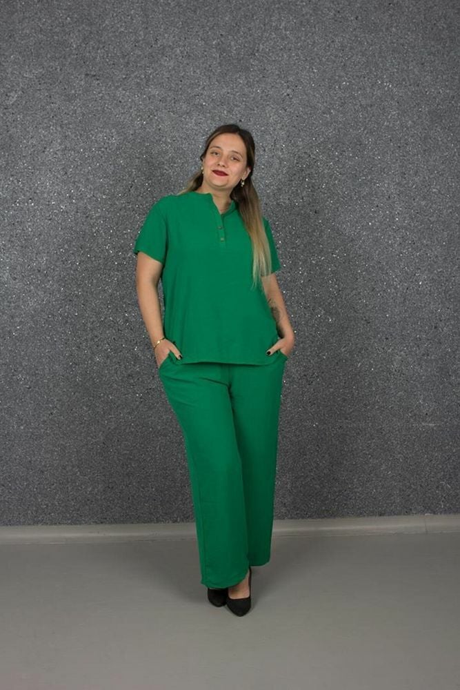 Büyük Beden Kısa Kol Alt Üst Takım Renkli Tk329