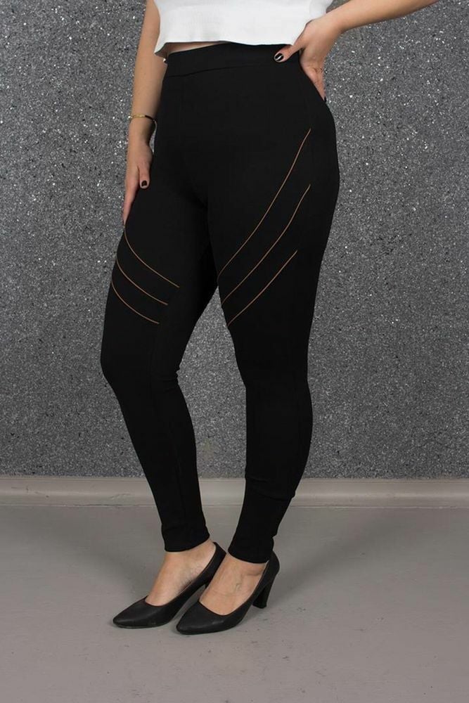 Büyük Beden Ön Biyeli Toparlayıcı Tayt Ta547