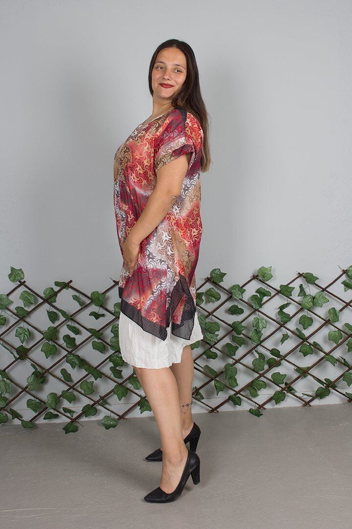 Tülbent Kumaş Otantik Büyük Beden Elbise – Yazlık ve Rahat Model