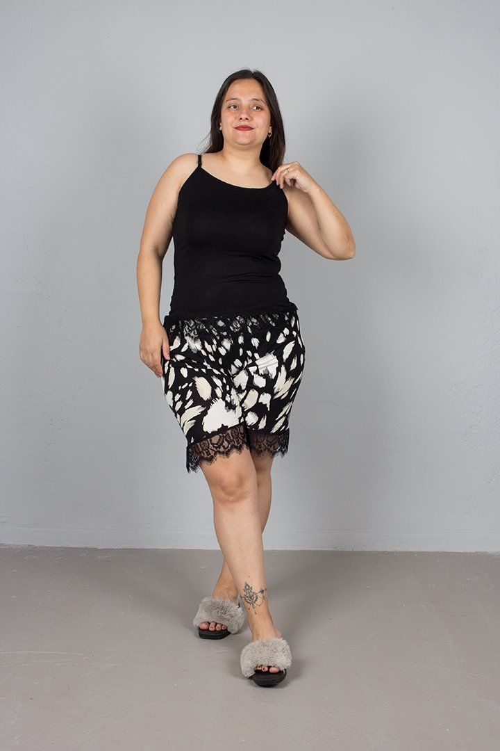 Büyük Beden Ayarlanabilir Askılı Pijama Takım