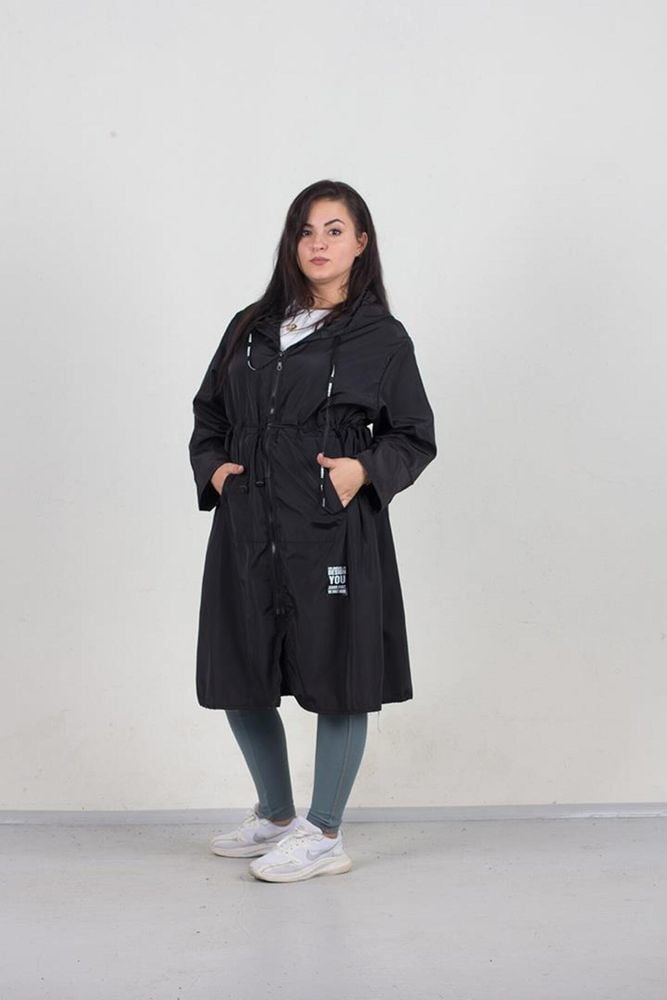 Büyük Beden Su Geçirmez Kapşonlu Tarz Yağmurluk Renkli