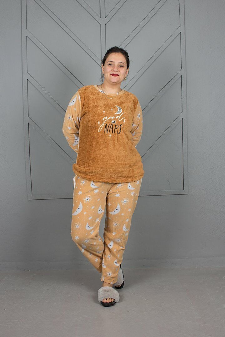 Büyük Beden Welsoft Desenli Takım