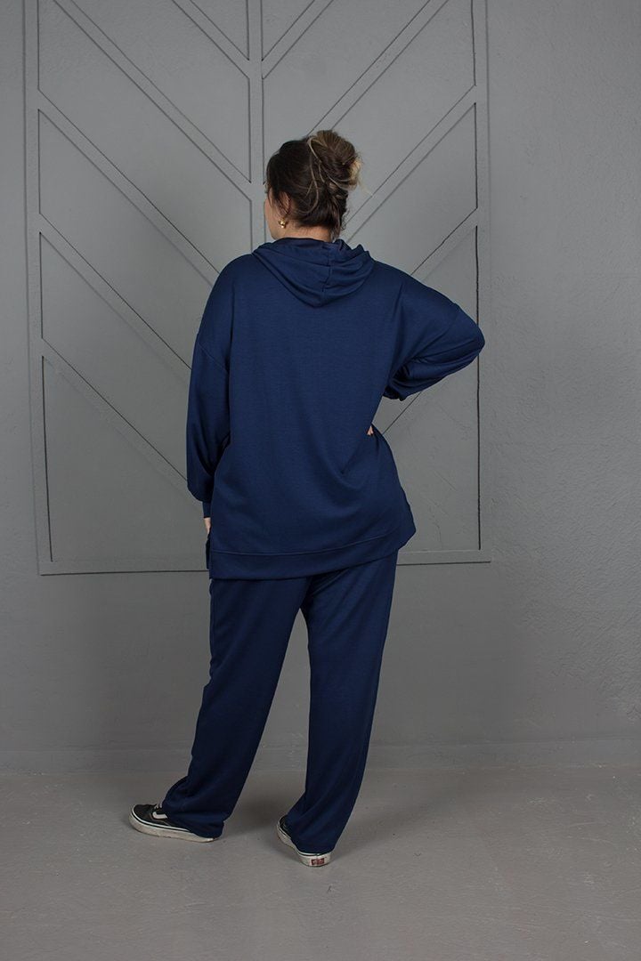 Büyük Beden Tunikli Fermuarlı  Eşofman Takım