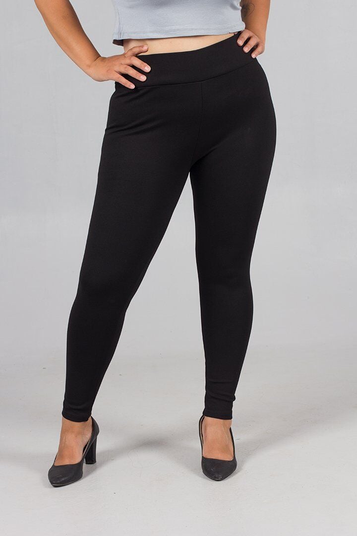 Büyük Beden Toparlayıcı Yüksek Bel Siyah Tayt