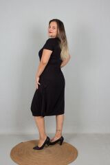 Büyük Beden Kadın Giyim Şalvar Model Elbise siyah - L
