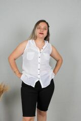 Büyük Beden Kapşonlu Pamuk Otantik Gömlek