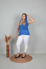 Büyük Beden Kapşonlu Pamuk Otantik Gömlek