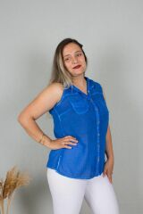 Büyük Beden Kapşonlu Pamuk Otantik Gömlek