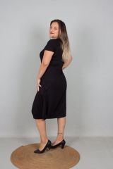 Büyük Beden Kadın Giyim Şalvar Model Elbise siyah - S