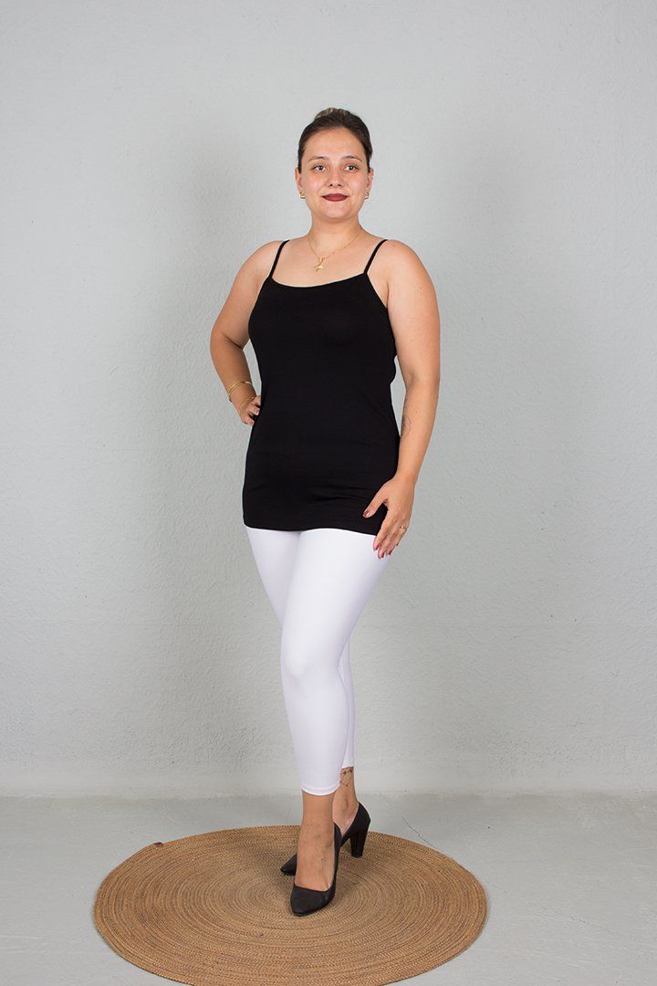 Büyük Beden Askılı Viskon Body