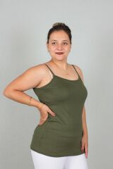 Büyük Beden Askılı Viskon Body yeşil - 50