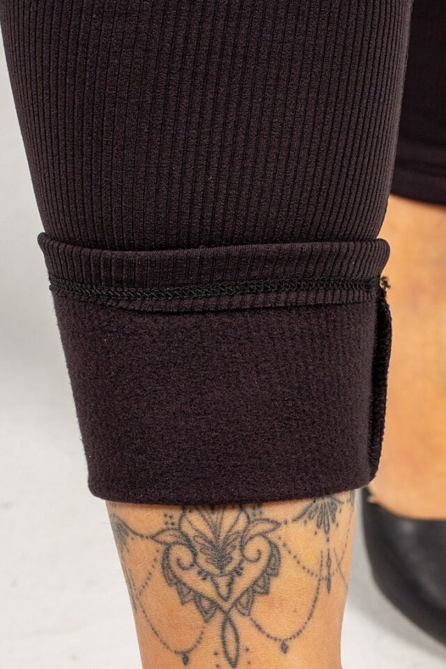 Büyük Beden Fitilli Şardonlu Tayt Sıcak Tutan Yumuşacık Dokulu