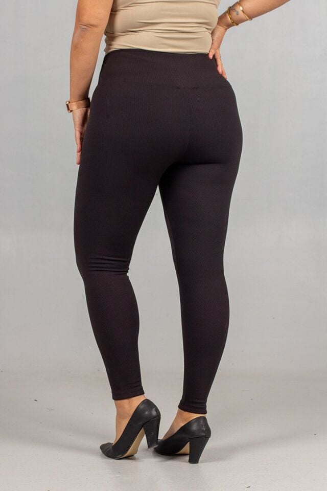 Büyük Beden Fitilli Şardonlu Tayt Sıcak Tutan Yumuşacık Dokulu