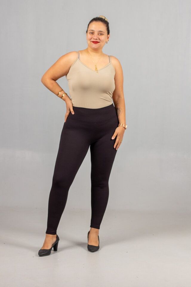 Büyük Beden Fitilli Şardonlu Tayt Sıcak Tutan Yumuşacık Dokulu