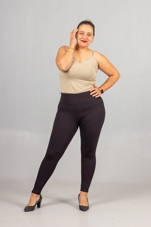 Büyük Beden Fitilli Şardonlu Tayt Sıcak Tutan Yumuşacık Dokulu