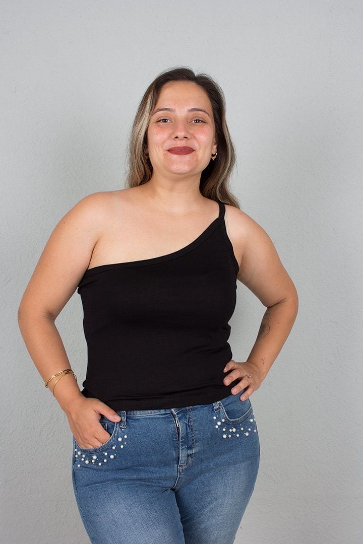 Büyük Beden Kadın Giyim Tek Omuz Body Bluz