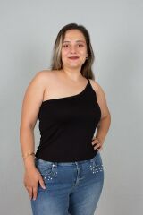 Büyük Beden Kadın Giyim Tek Omuz Body Bluz