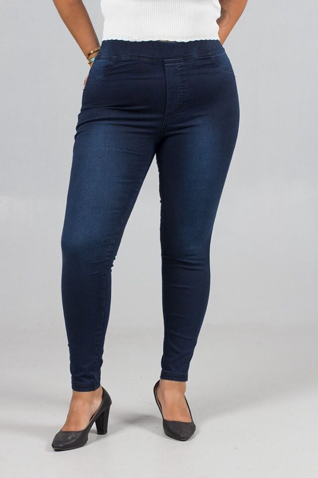 Arka Cepli, Likralı ve Büyük Beden Tayt Kot Lacivert Pantolon