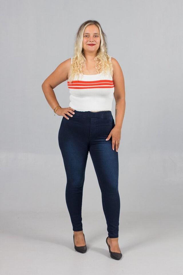 Arka Cepli, Likralı ve Büyük Beden Tayt Kot Lacivert Pantolon