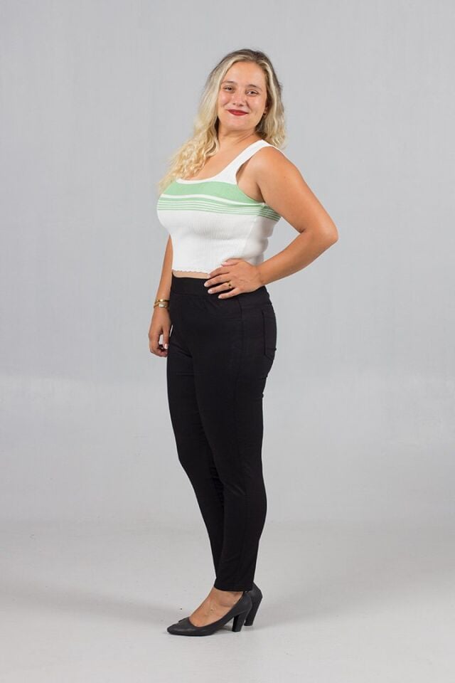 Siyahın Asaleti Büyük Beden Arka Cepli Likralı Tayt Kot ve Pantolon