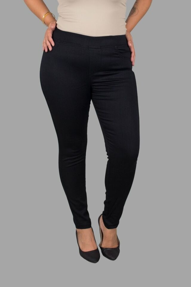 Likralı Büyük Beden Slim Modeli Fit Siyah Kot