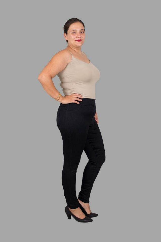 Likralı Büyük Beden Slim Modeli Fit Siyah Kot