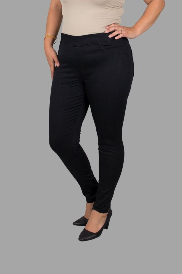 Likralı Büyük Beden Slim Modeli Fit Siyah Kot