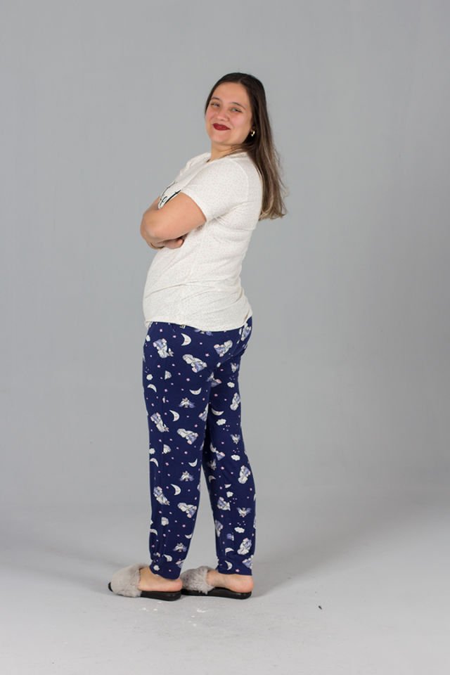 Büyük Beden Likrali Pijama Takım