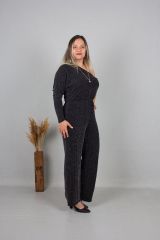 Büyük Beden Tek Kol Tarz Tulum Renkli Tlm190