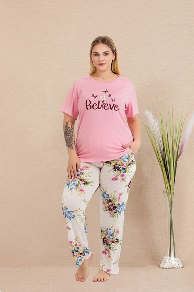 Büyük Beden Viskon Pijama Takım
