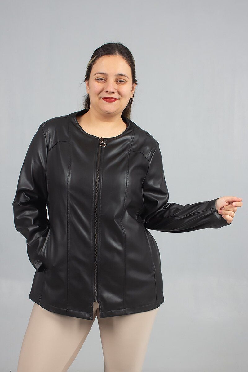 Kanguru Cepli Suni Deri Mont – Şıklık & Konfor Bir Arada!