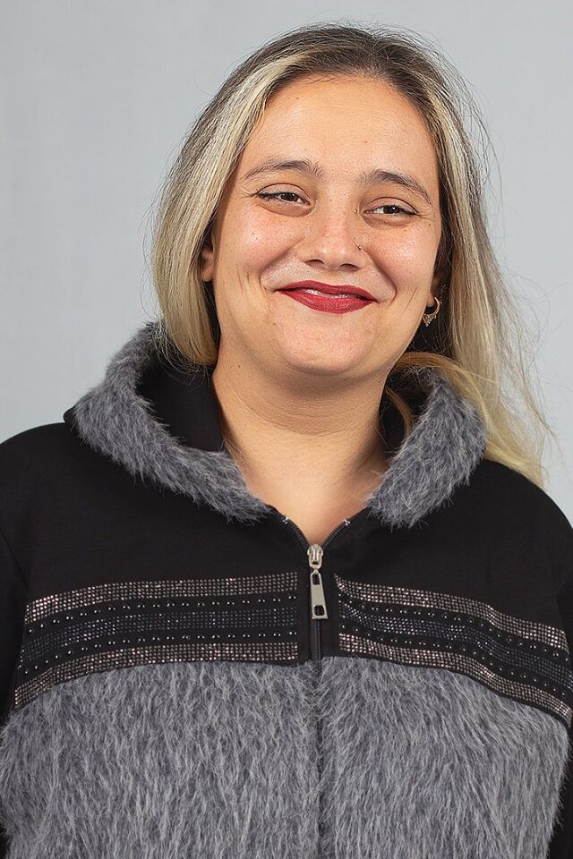 Büyük Beden Ön Kürk ve Taş İşlemeli Kapşonlu Mont