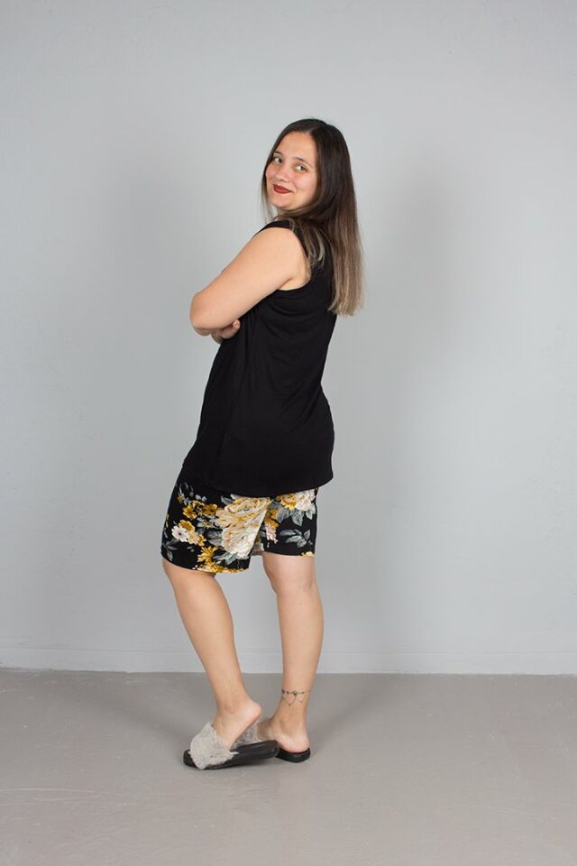 Büyük Beden Kadın Giyim Şortlu Pijama Takım