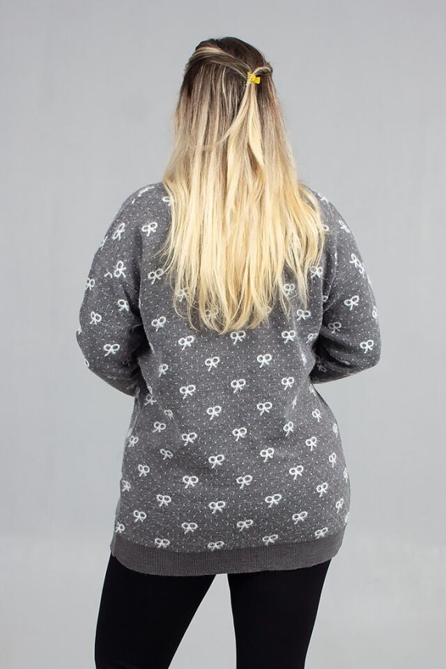 Gri ve Yumuşacık! ''Sakallı'' Triko Hırka