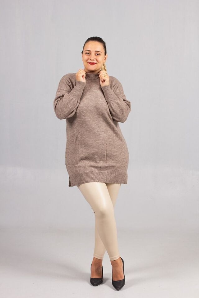 Geniş Kalıp! Yumoş Triko Kazak  Büyük Beden Kadın Şıklığı