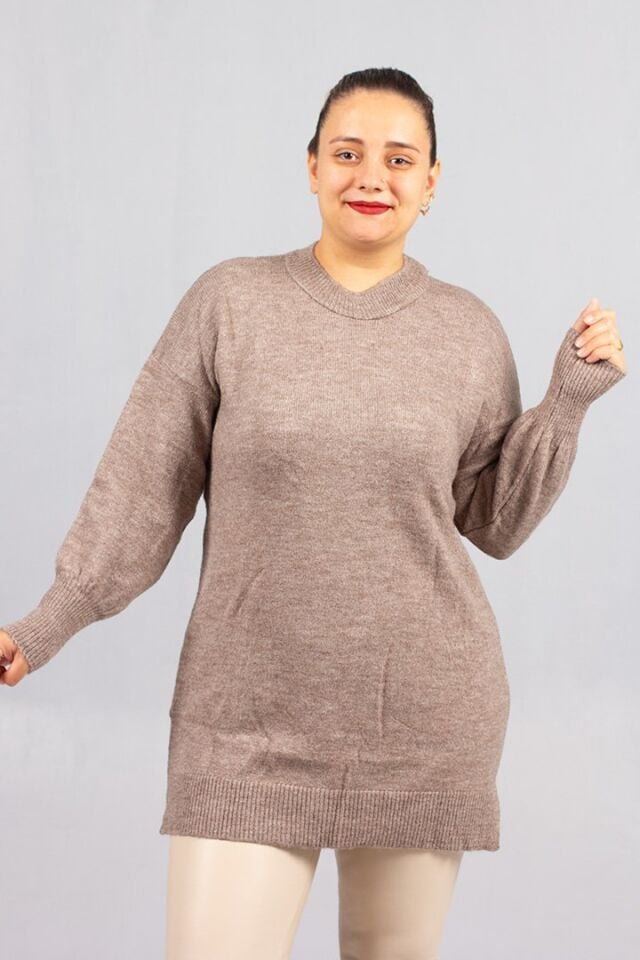 Geniş Kalıp! Yumoş Triko Kazak  Büyük Beden Kadın Şıklığı