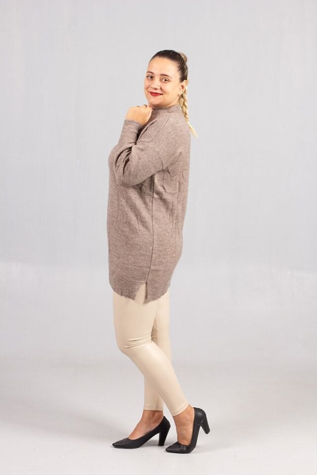 Geniş Kalıp! Yumoş Triko Kazak  Büyük Beden Kadın Şıklığı