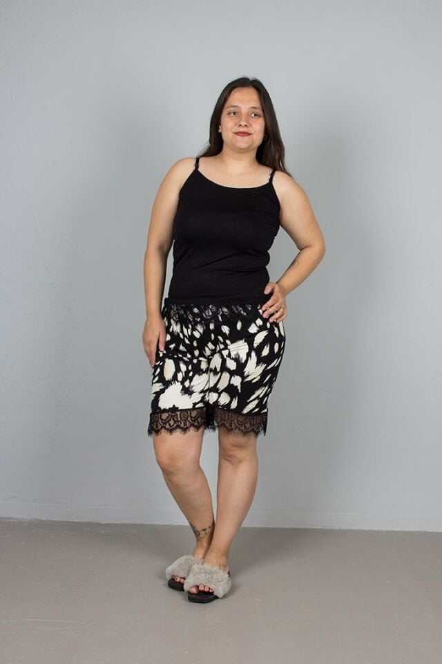 Büyük Beden Ayarlanabilir Askılı Pijama Takım
