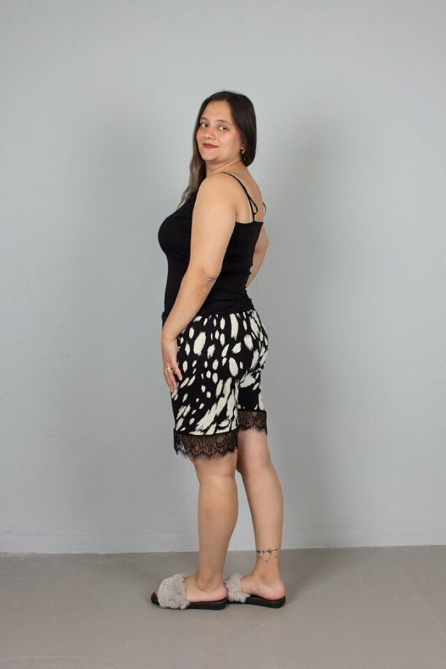 Büyük Beden Ayarlanabilir Askılı Pijama Takım