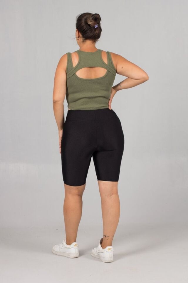 Büyük Beden Haki  Fitilli Crop Top: Tarz ve Rahatlık Bir Arada