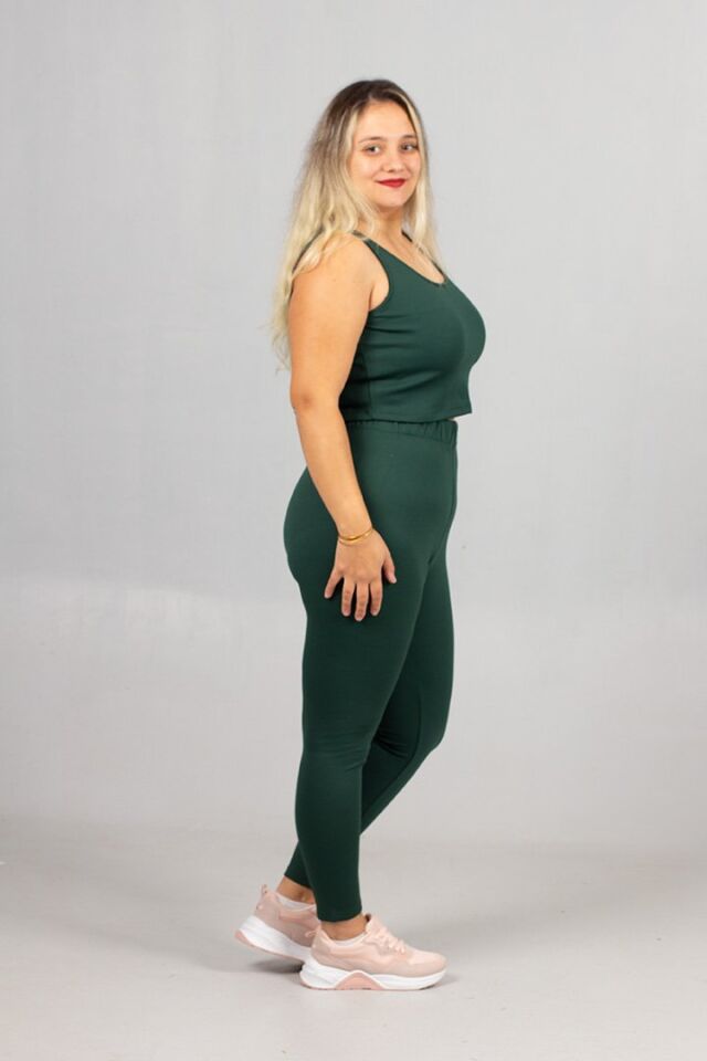 İçi Şardonlu Crop – Tayt – Hırka Üçlü Takım Büyük Beden Sıcak Tutan Kış Kombini