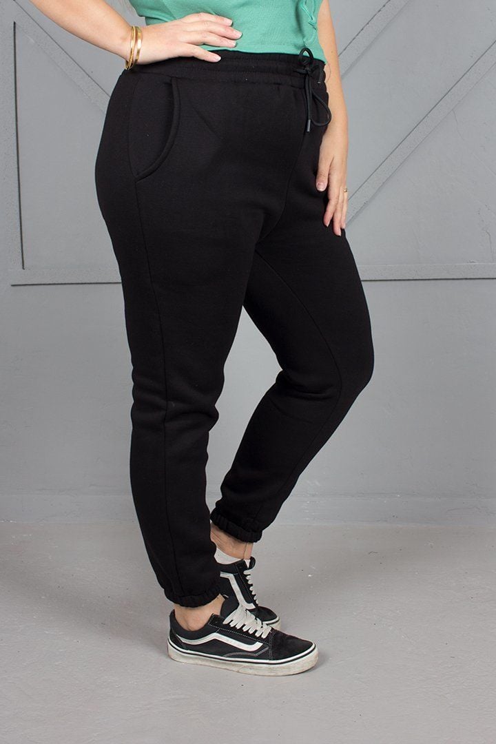 Büyük Beden 3 İplik İçi Şardonlu Eşofman Altı