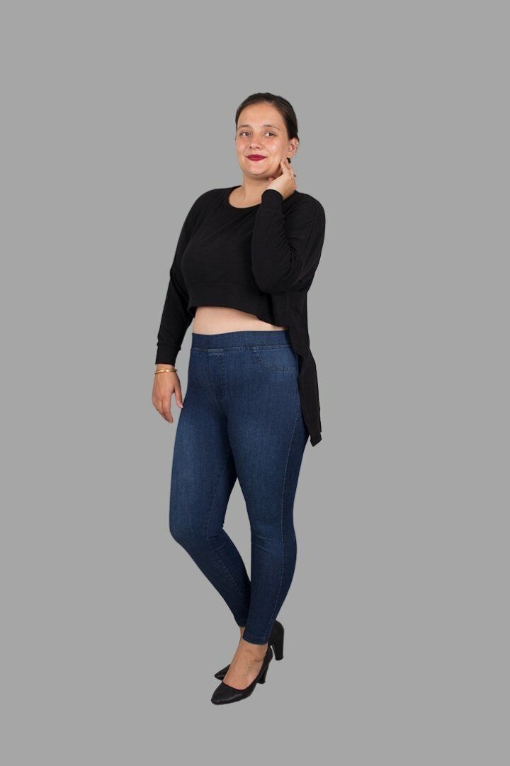 Büyük Beden Ön Kısa Arka Uzun Tarz Bluz Siyah